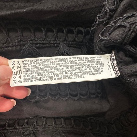 Black Crochet Lace Mini Babydoll Dress 1X - NEW - Picture 12 of 12